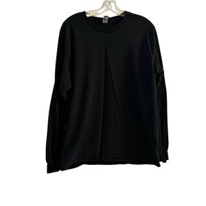 Gildan Men's Black Crew Neck Pullover Sweater Size L Long Sleeve‎ Casual